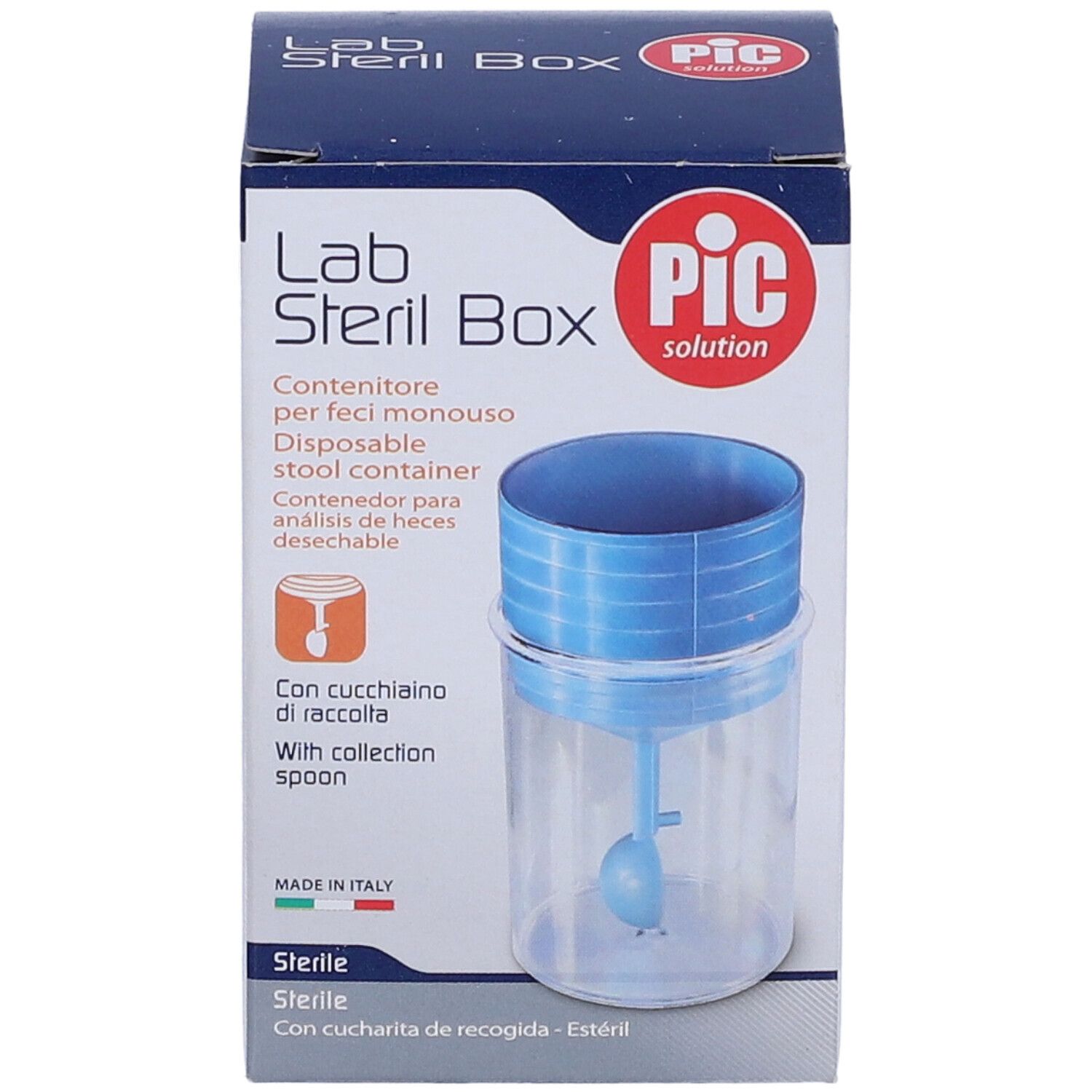 Pic Solution Lab Steril Box Contenitore per Feci Monouso 1 pz