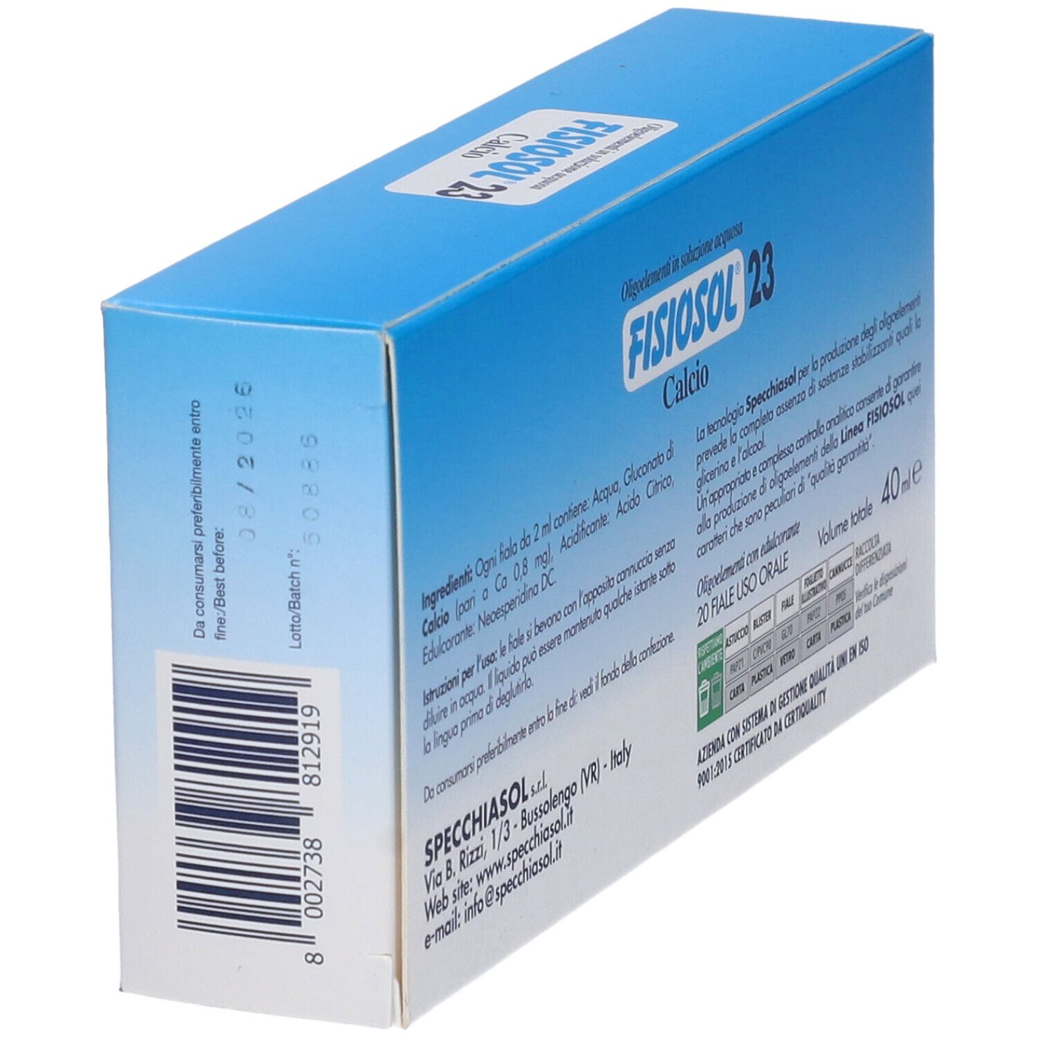 Fisiosol 23 Ca 20F 2Ml