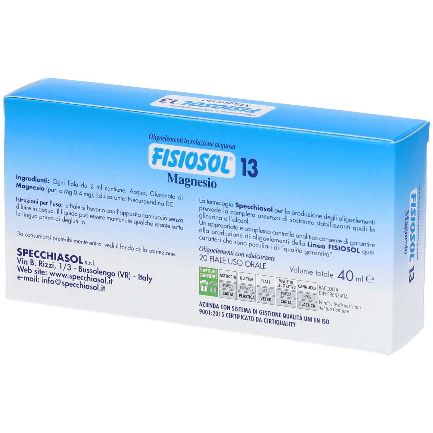 FISIOSOL 13 MG 20F 2ML