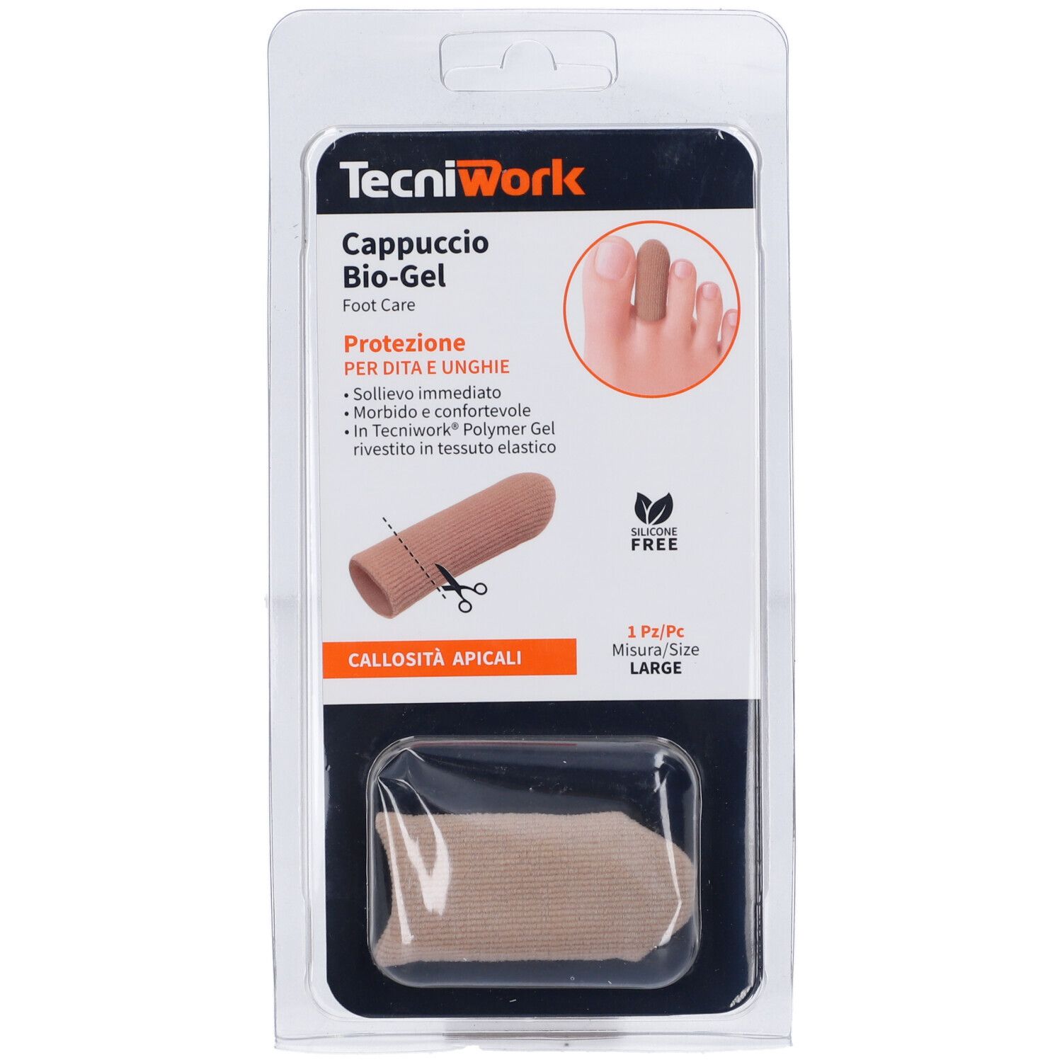 Tecniwork Biogel Cappuccio Protezione Dita e Unghie Misura L