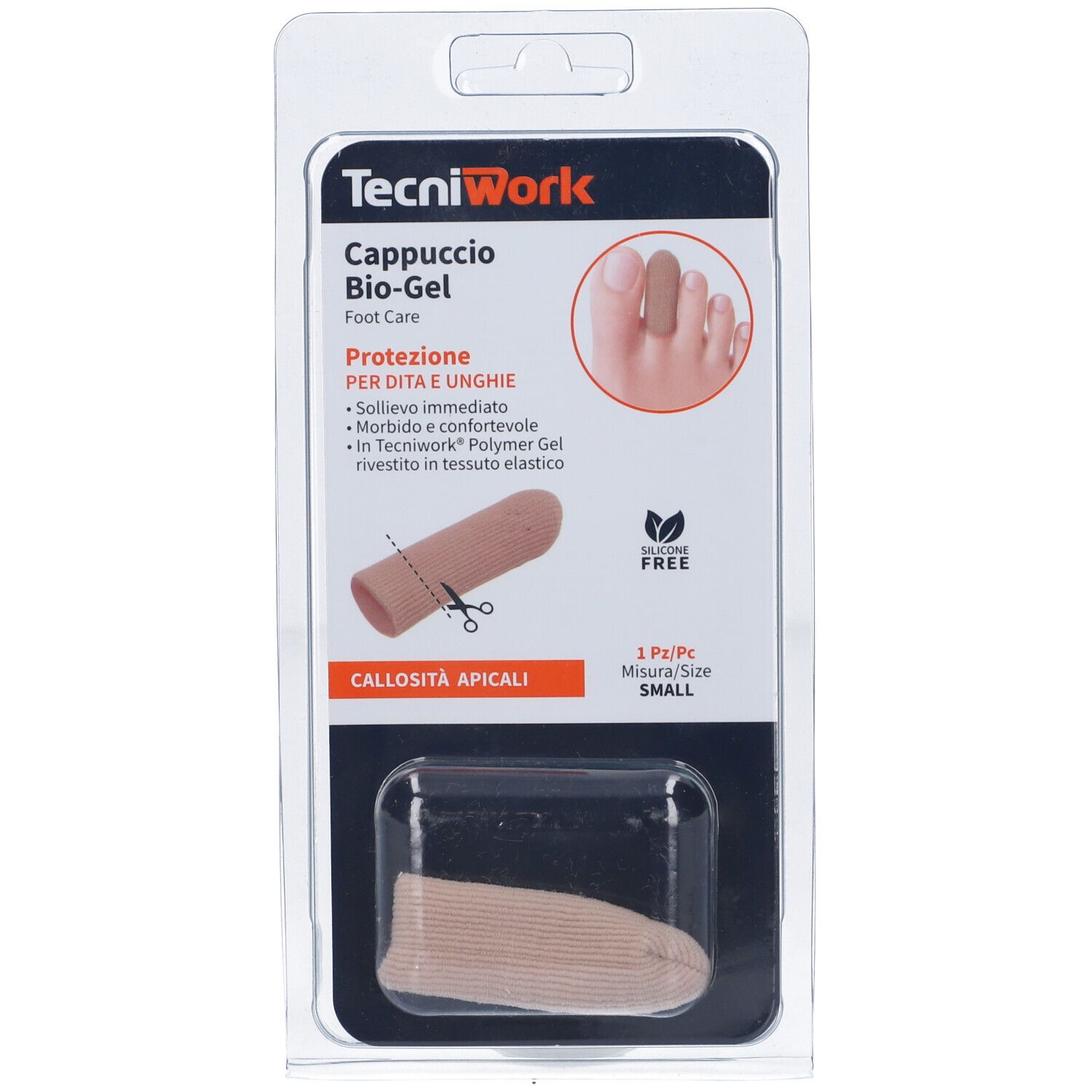 Tecniwork Biogel Cappuccio Protezione Dita e Unghie Misura S