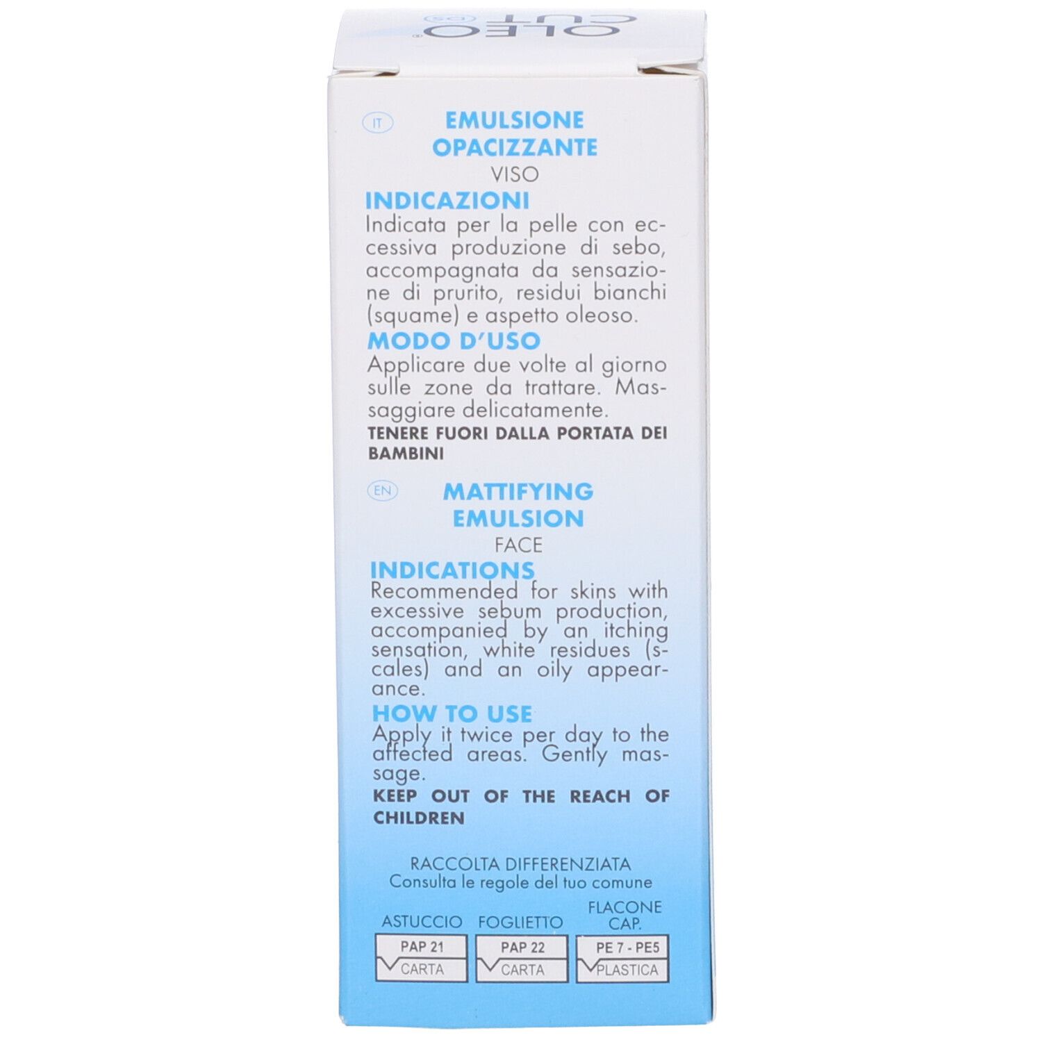 Oleocut Emulsione Opacizzante Ds50 Ml