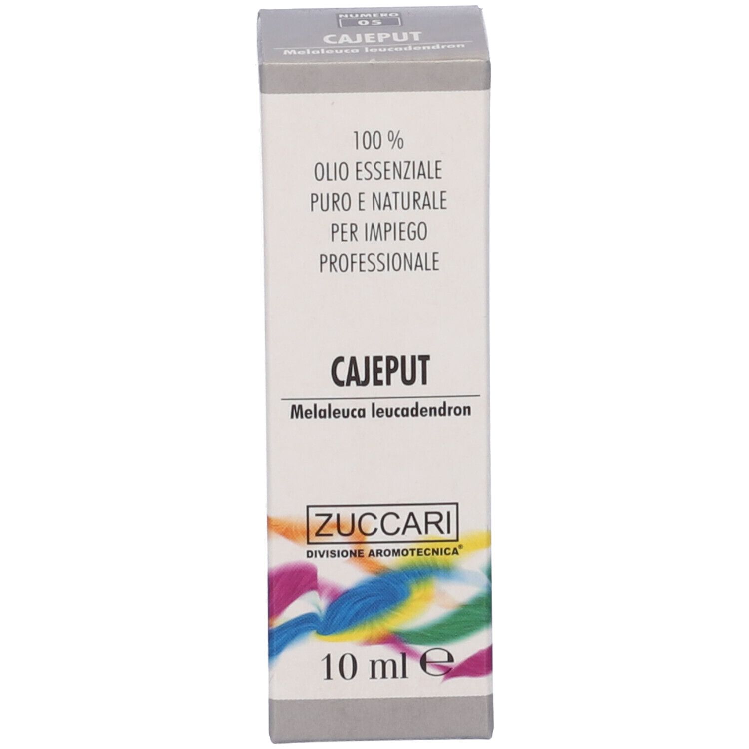 Scatola con scritto: Cajeput, 10 ml.