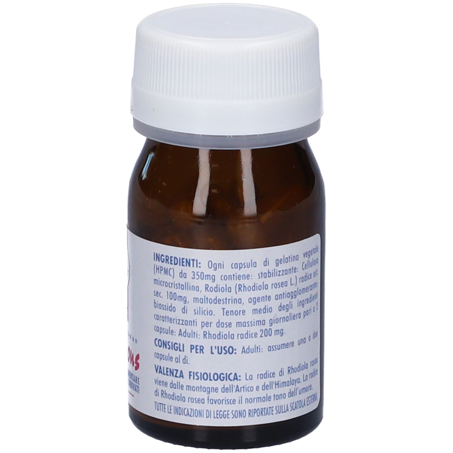 Flacone di vetro marrone, tappo bianco. Etichetta con nome prodotto Equilibre 3 Actions e testo. Lista ingredienti.