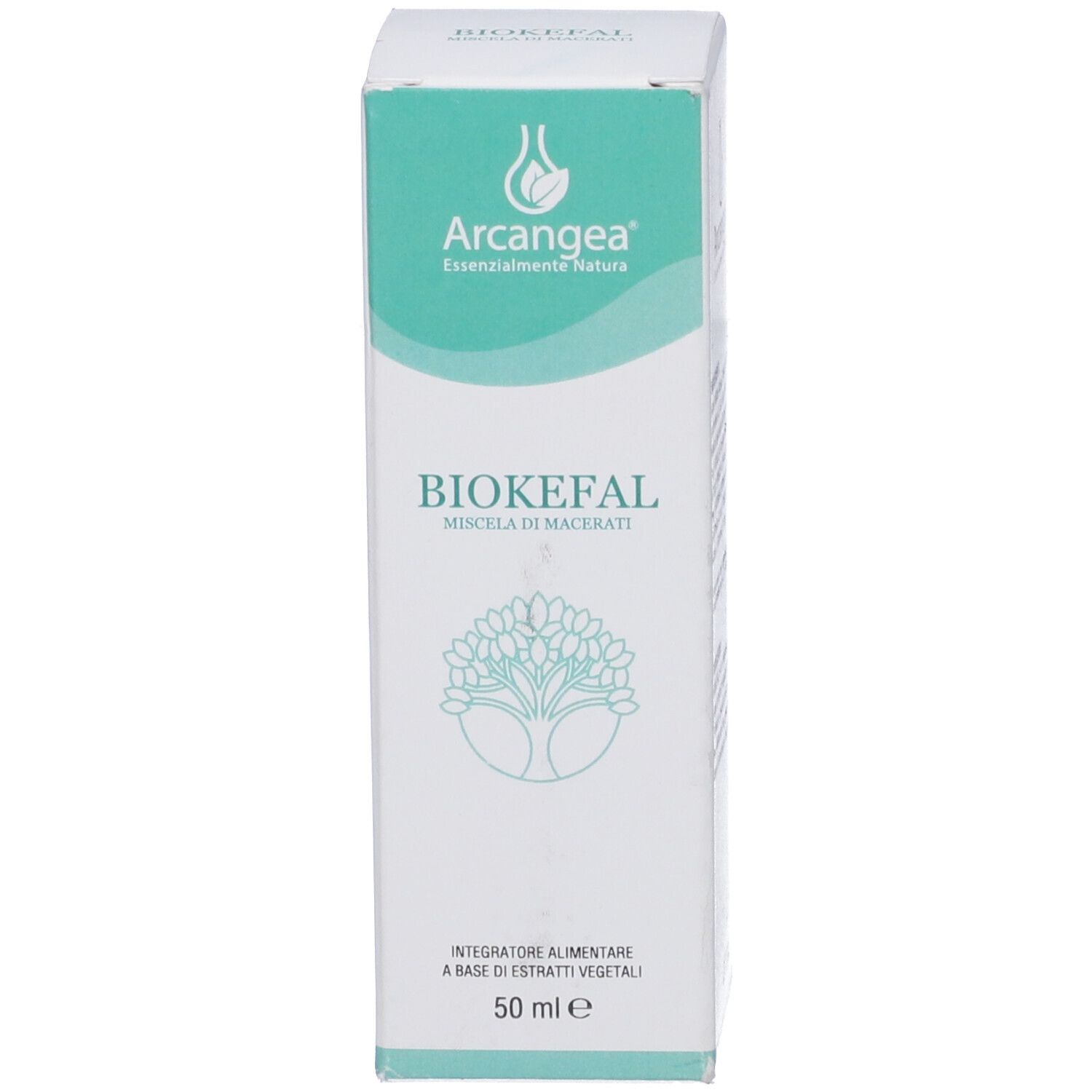 Confezione bianca con logo verde. Testo e nome del prodotto. Confezione in piedi.