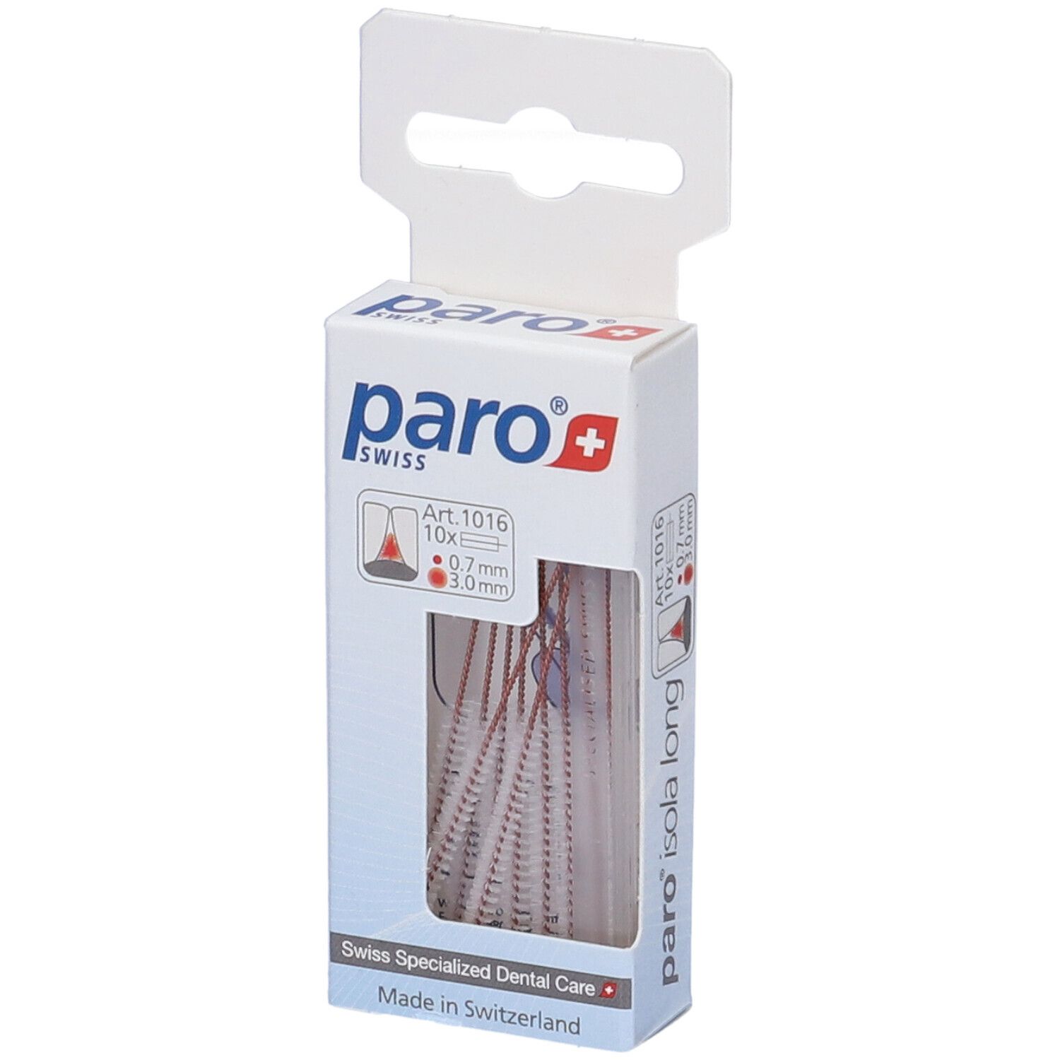 Paro 7-1016 Isola Long Scovolino Interdentale X-Fine Rosso Cilindrico Diametro 3 Mm
