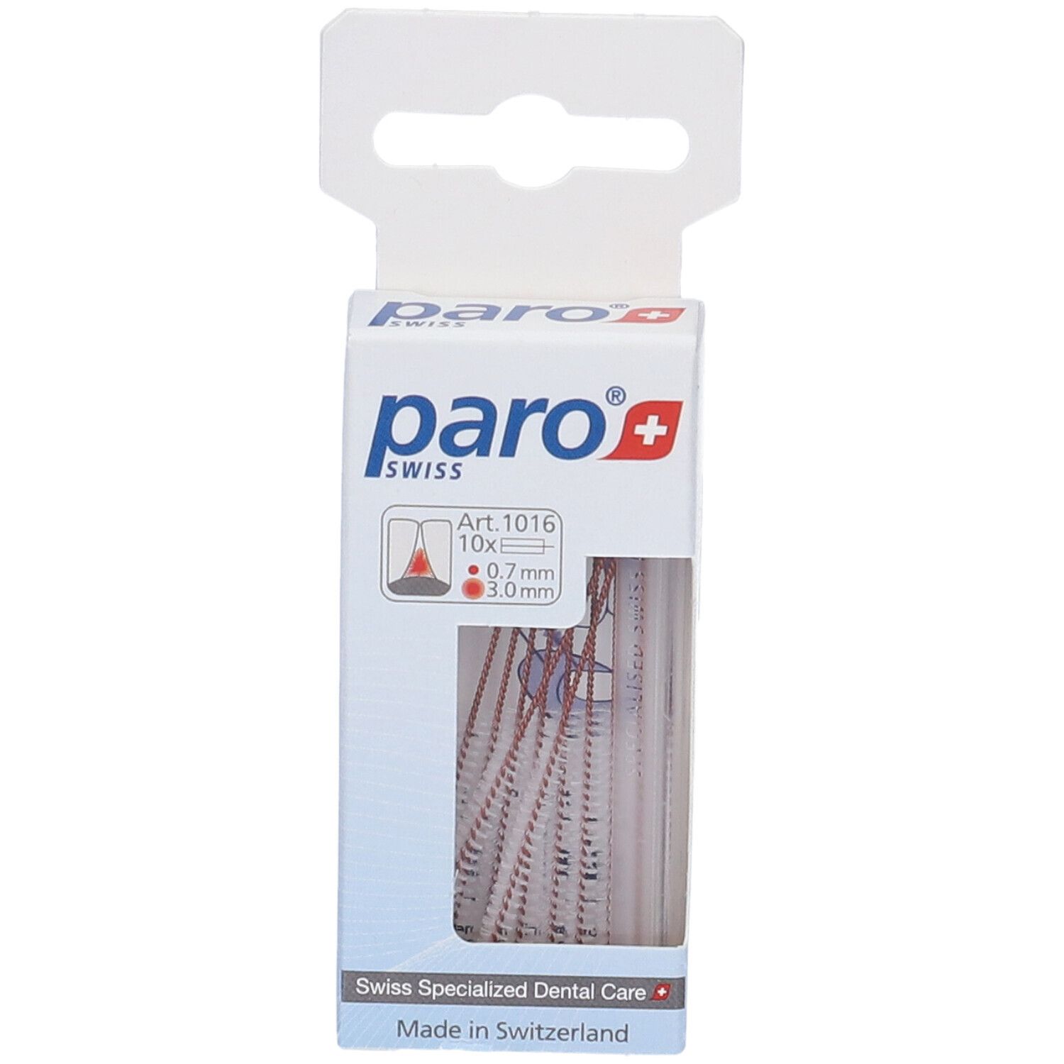 Paro 7-1016 Isola Long Scovolino Interdentale X-Fine Rosso Cilindrico Diametro 3 Mm