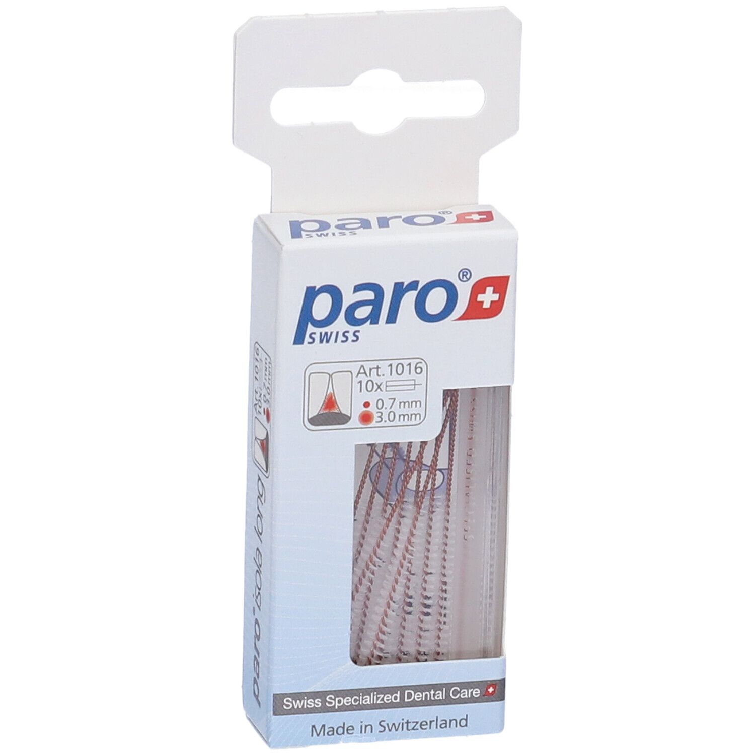 Paro 7-1016 Isola Long Scovolino Interdentale X-Fine Rosso Cilindrico Diametro 3 Mm
