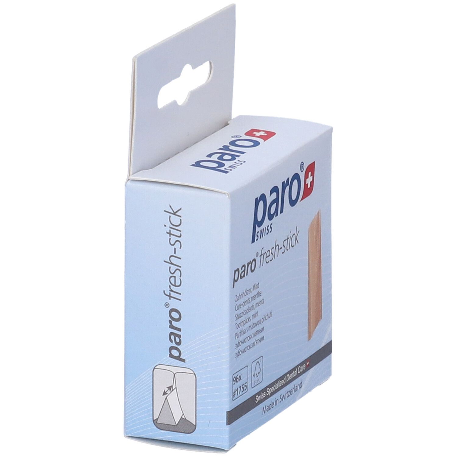 Paro 7-1755 Fresh Sticks Stuzzicadenti Medi Aromatizzati Menta 96 Pz