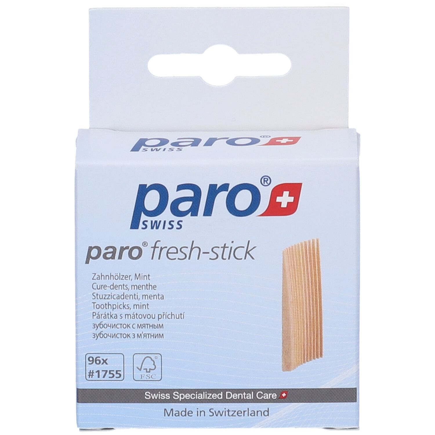 Paro 7-1755 Fresh Sticks Stuzzicadenti Medi Aromatizzati Menta 96 Pz