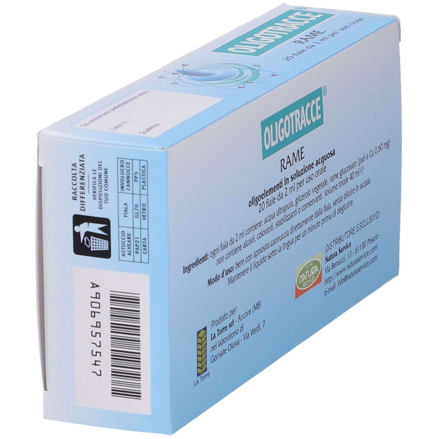 Oligotracce Rame 20F 2Ml