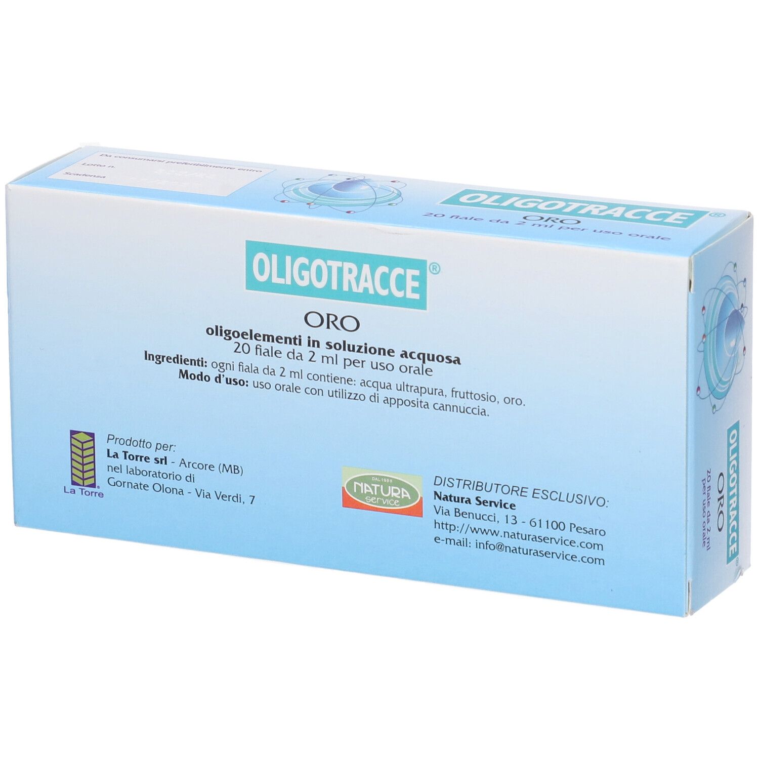 Oligotracce Oro 20 Fiale 2 Ml