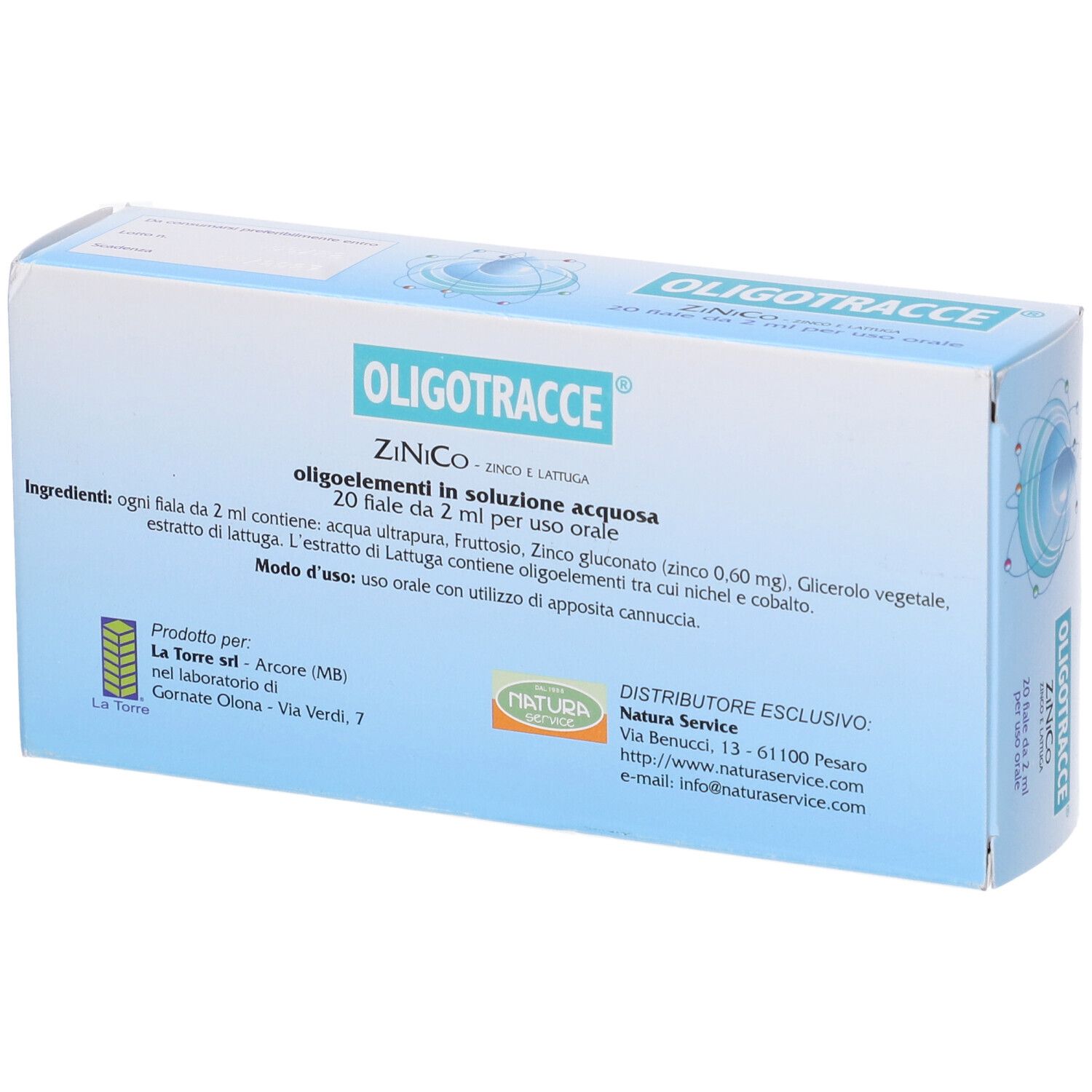 Oligotracce Zinco Niche Cobalto 20 Fiale 2 Ml