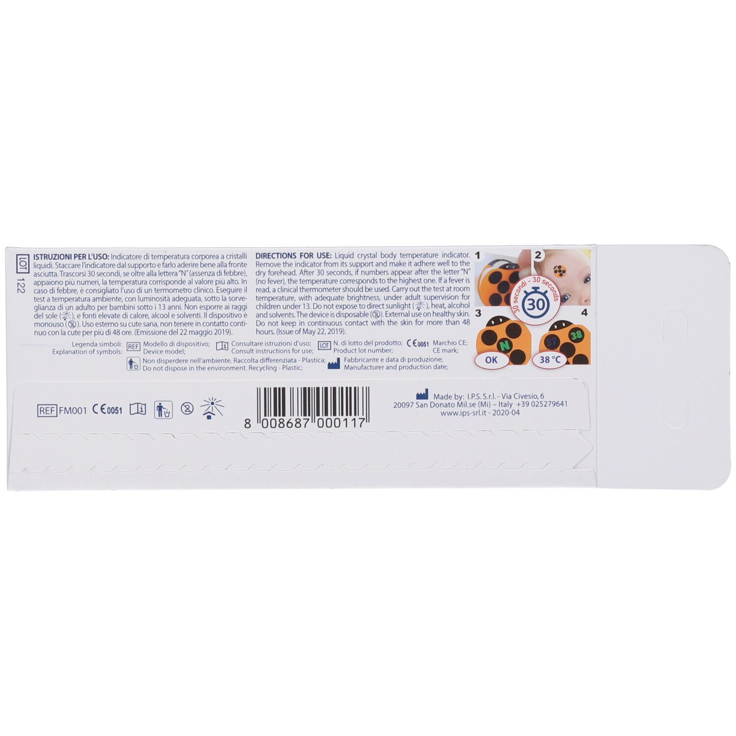 Fever Monitor – Indicatore Monouso Di Temperatura Corporea