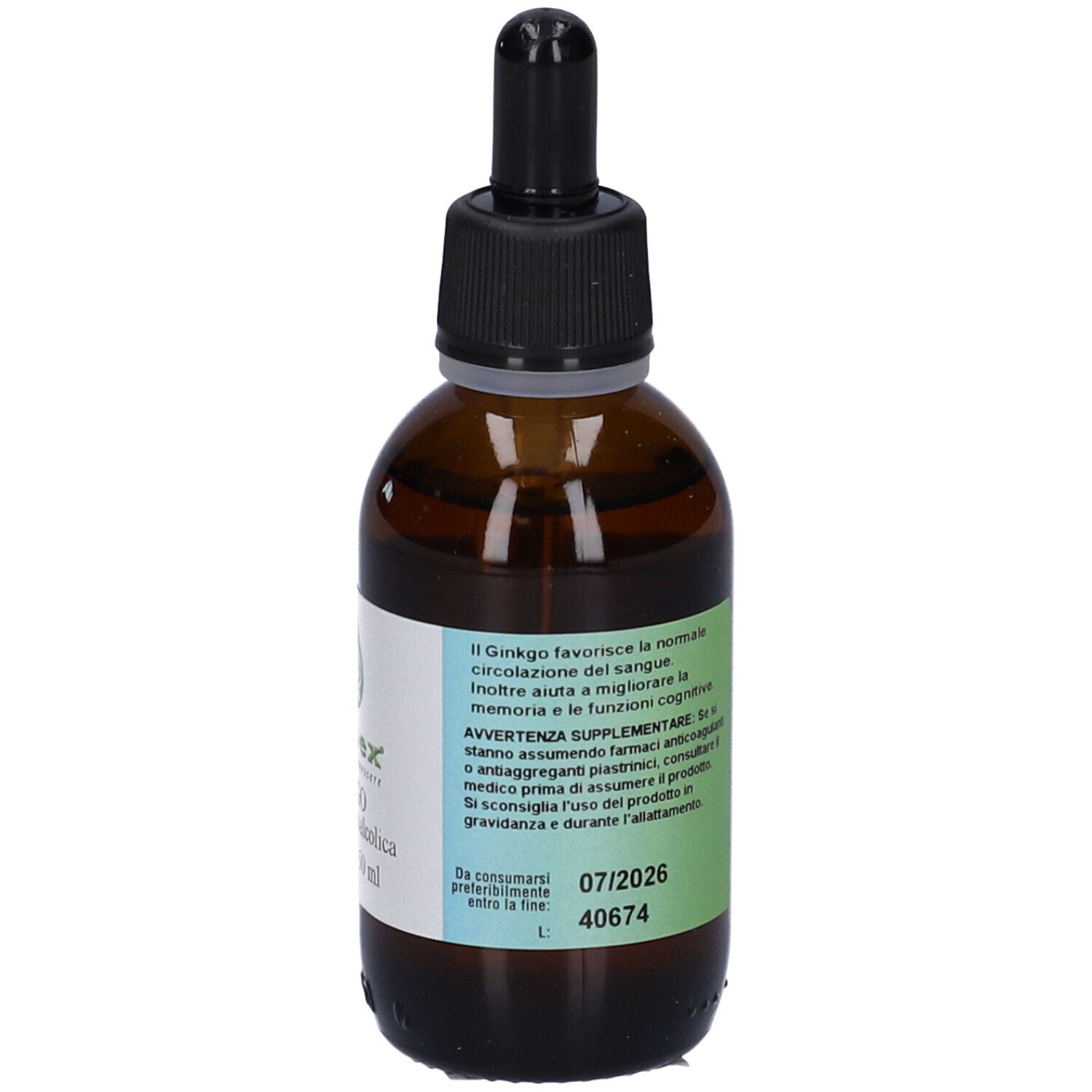 Ginkgo Biloba Tintura Madre Soluzione Idroalcolica 50 Ml