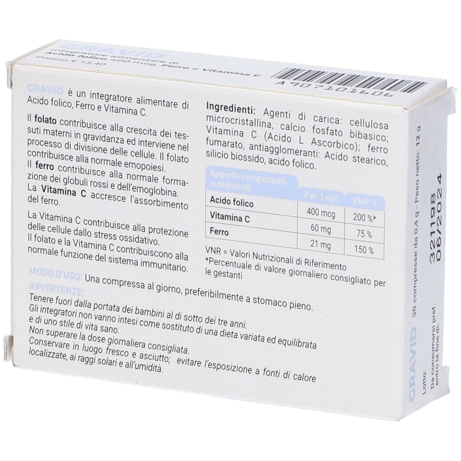 Agips Farmaceutici Gravid Compresse
