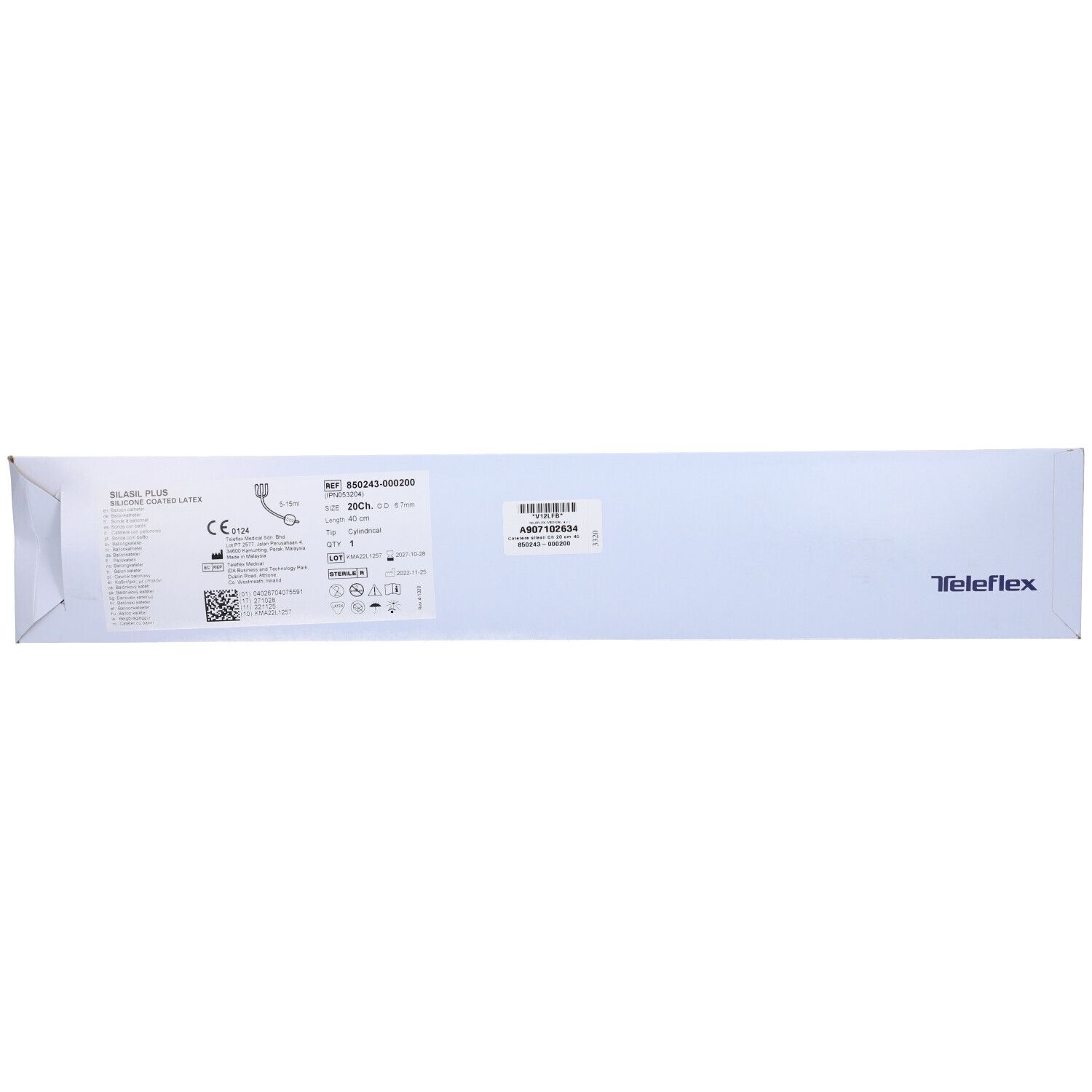 Catetere Vescicale A Permanenza Foley Silasil Plus Adulto Per Irrigazione A 3 Vie Con Palloncino In Silicone 2 Fori Laterali Ch20 1 Pezzo