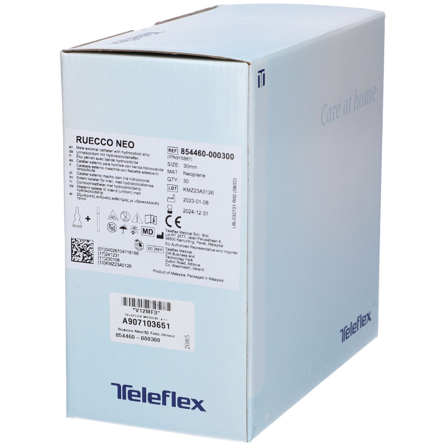 Catetere Esterno Ruecco Tipo Condom In Lattice Sintetico Wirupren Con Sistema Di Raccordo E Fascetta Biadesiva In Idrocolloide 30Mm 30 Pezzi
