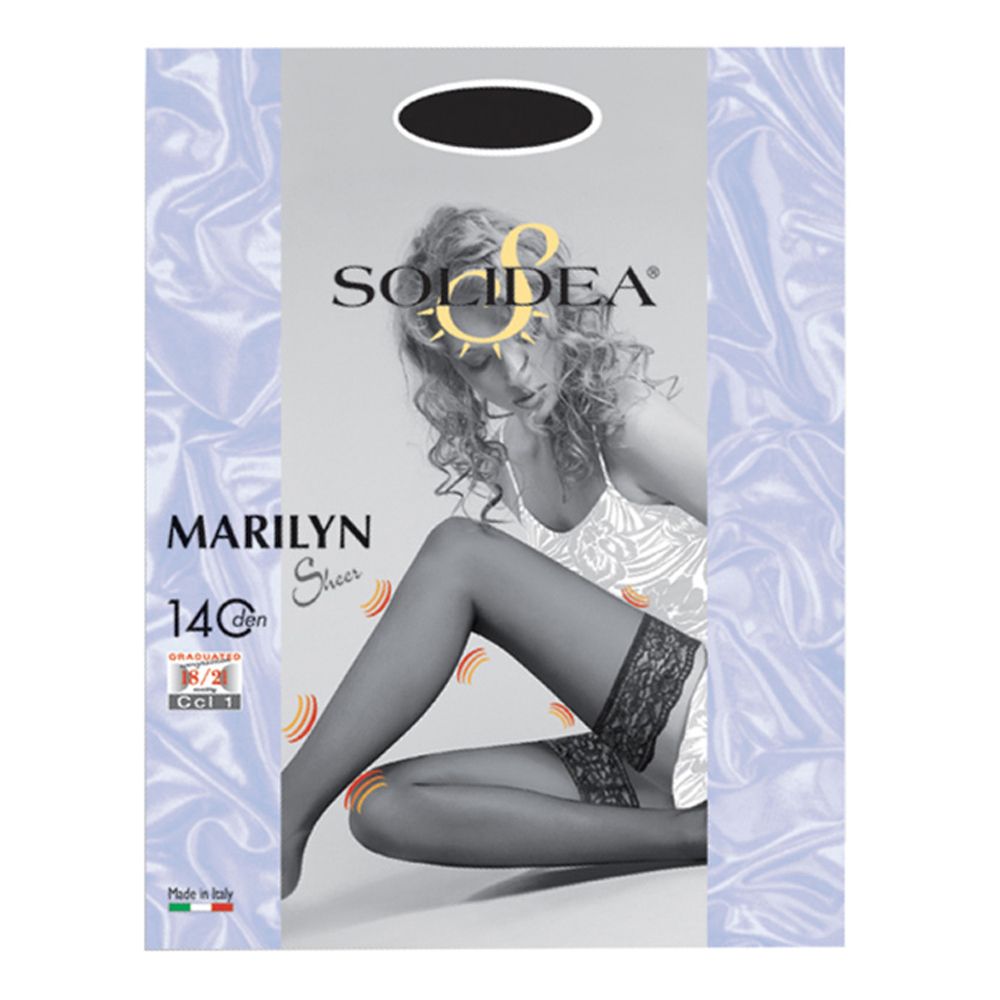 Marilyn 140 Sheer Calza Autoreggente Nero 2