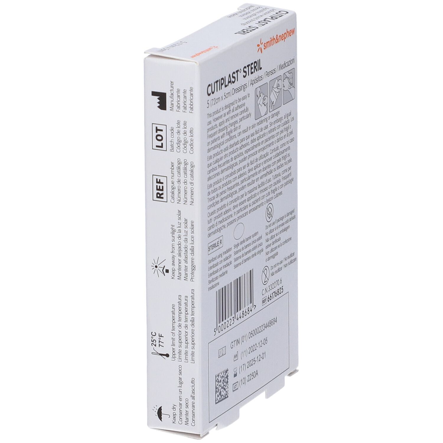 Medicazione Cutiplast Steril Adesiva Supporto In Tnt Adesivo Poliacrilato Ipollergenico Tampone Non Aderente 7,2X5 Cm 5 Pezzi