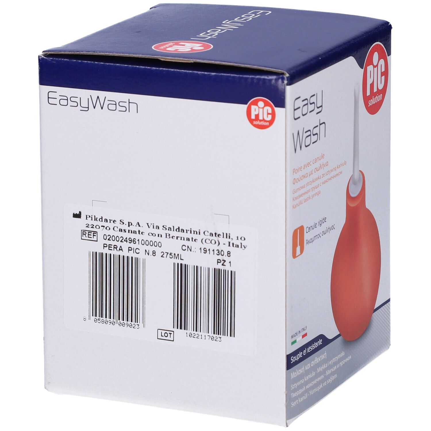 Pera Pic Misura 8 Con Cannula Rigida 9Cm/275Ml