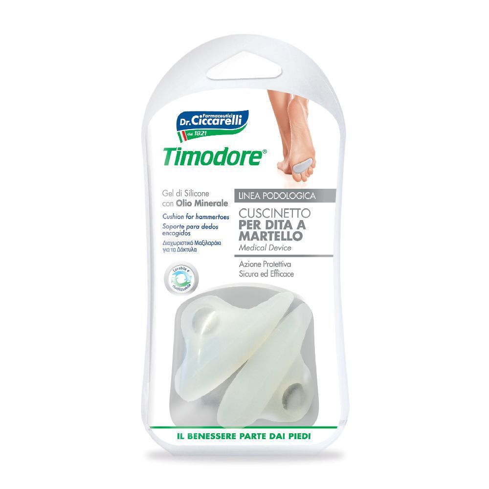 Cuscinetto Per Dita A Martello Realizzato In Gel Di Siliconebianco Semitrasparente Sagomata Per Proteggere E Distendere Le Dita Contratte Igienepiede 2 Pezzi