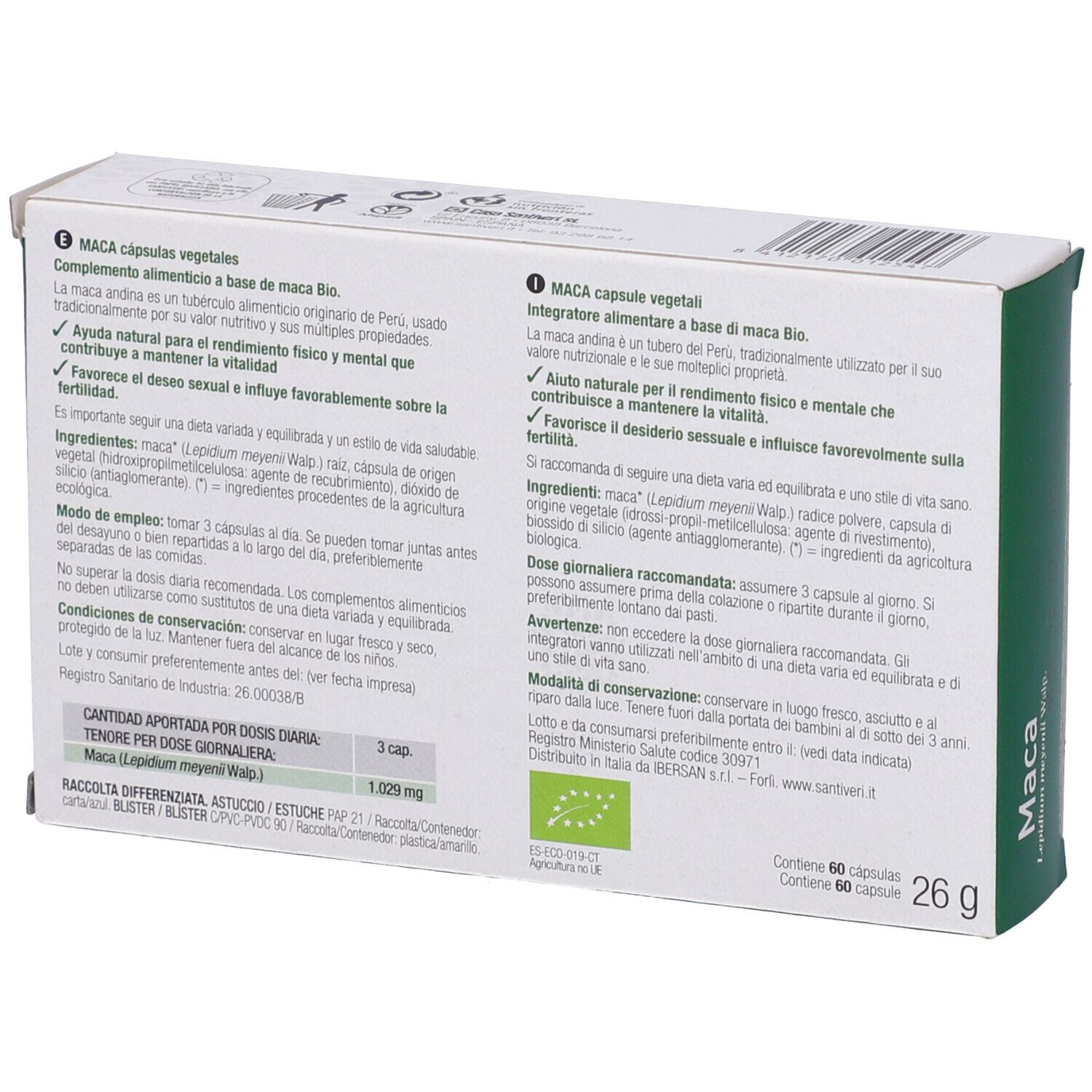 Maca 60 Capsule 26 G Stv