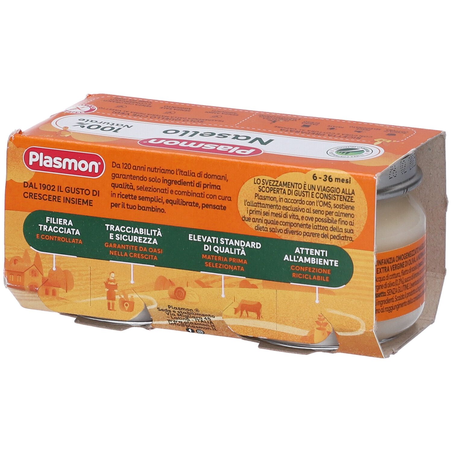 Plasmon® Omogeneizzato Nasello con Patate 2x80 g