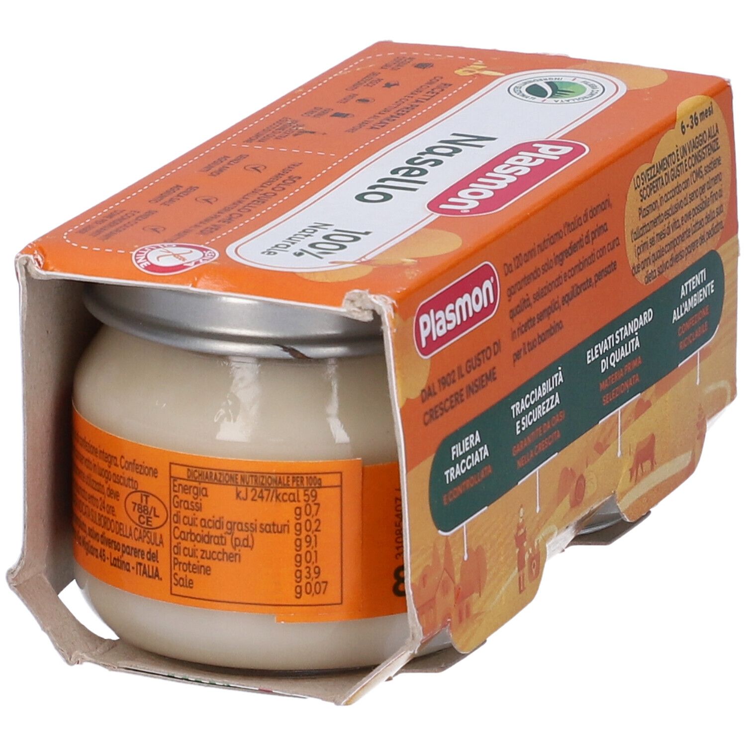 Plasmon® Omogeneizzato Nasello con Patate 2x80 g