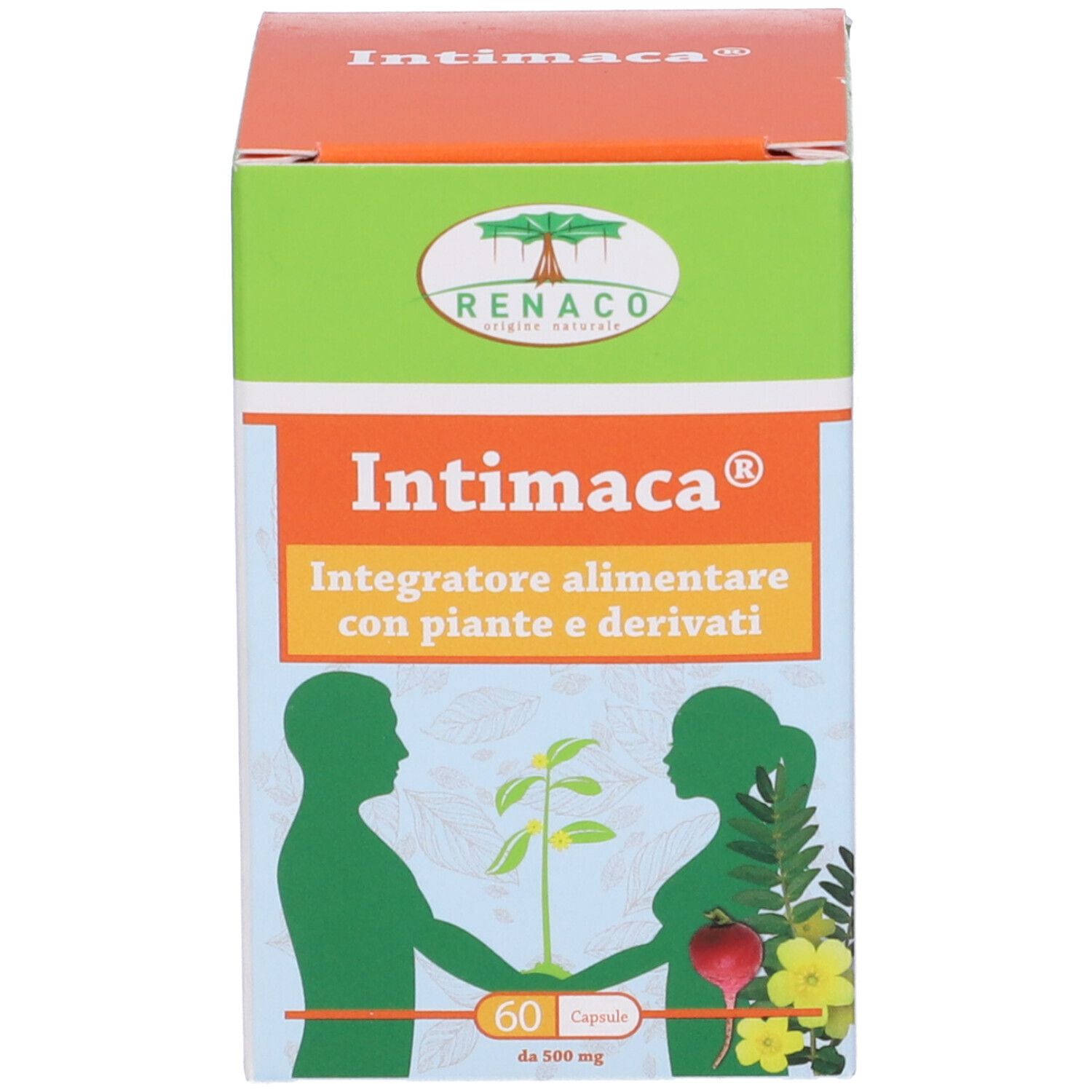 Scatola Intimaca. Sulla scatola, "60 capsule".