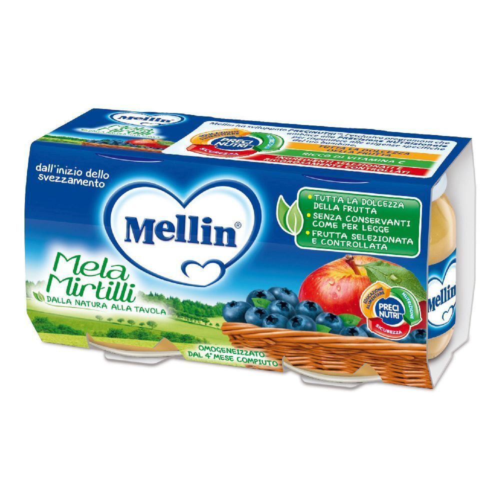 Mellin Omogeneizzato Mela Mirtillo 100 G 2 Pezzi