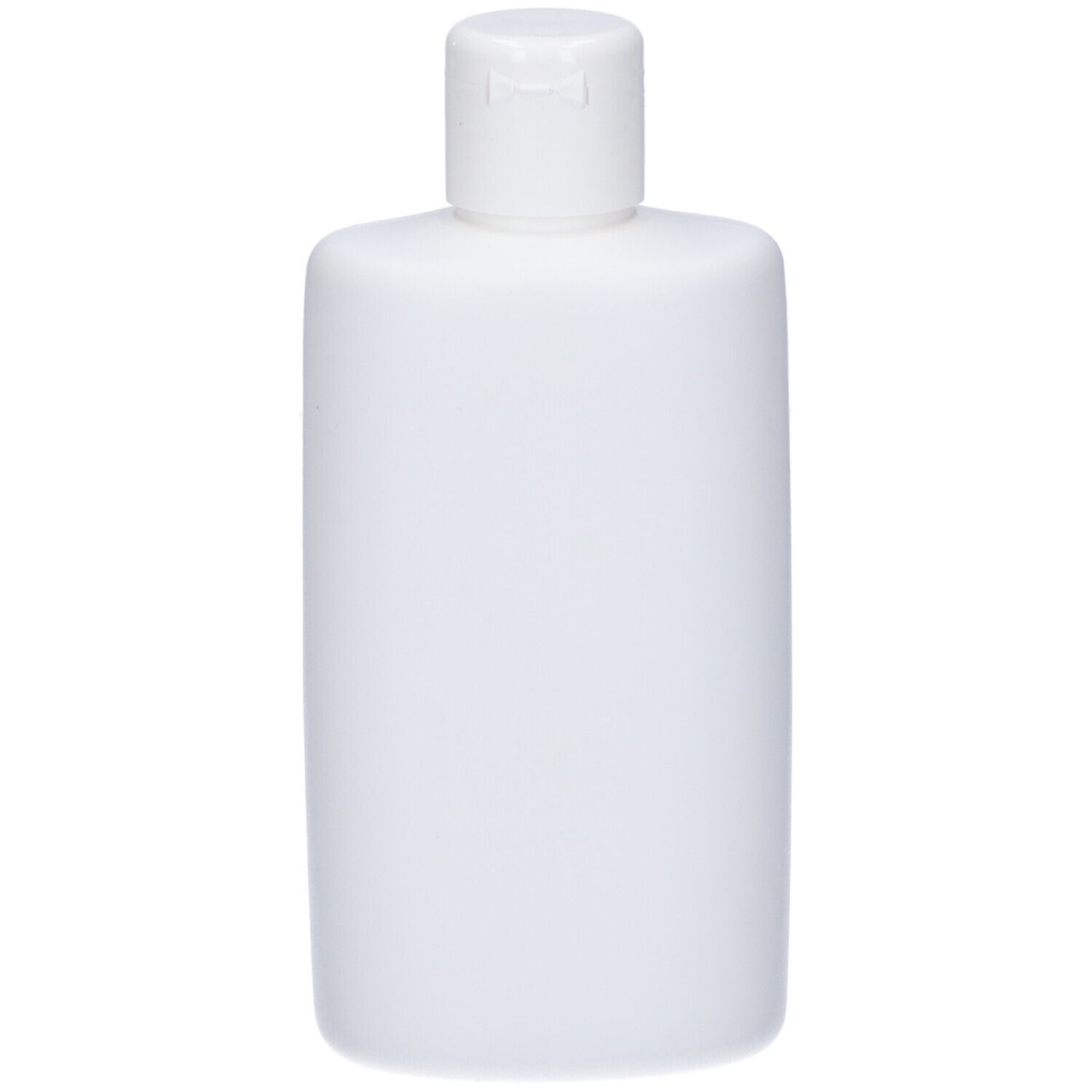 Flacone bianco con tappo a ribalta. Nessun altro dettaglio visibile.