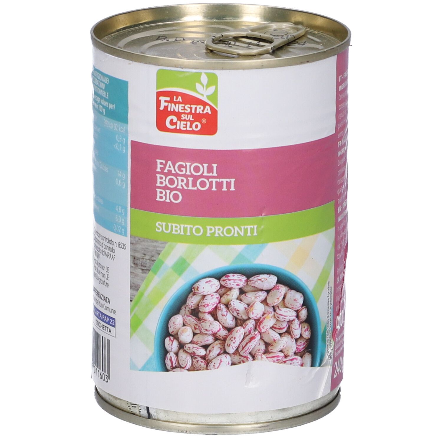 Rapunzel Fagioli Borlotti Bio in Scatola, 400 g - Piccantino Shop Online  Italia