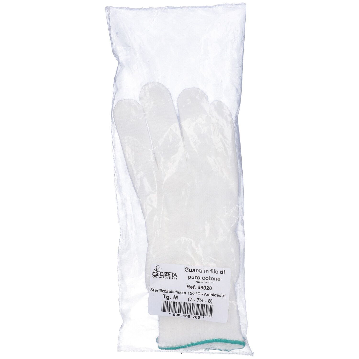 Guanto In Cotone Ambidestro Misura Medium 1Paio