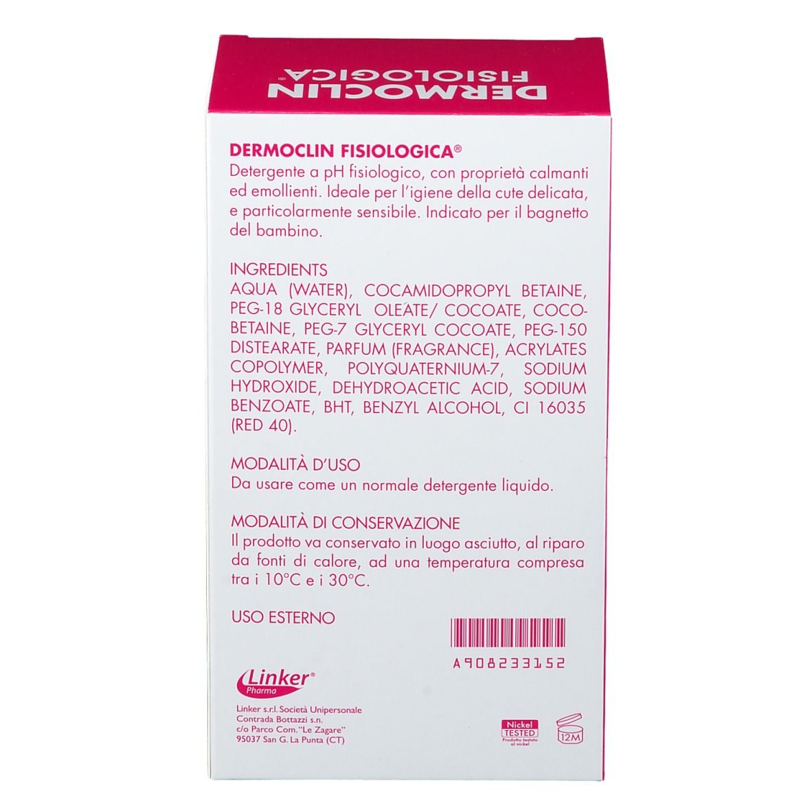 Dermoclin Fisiologica® Detergente pH 5.5 500 ml