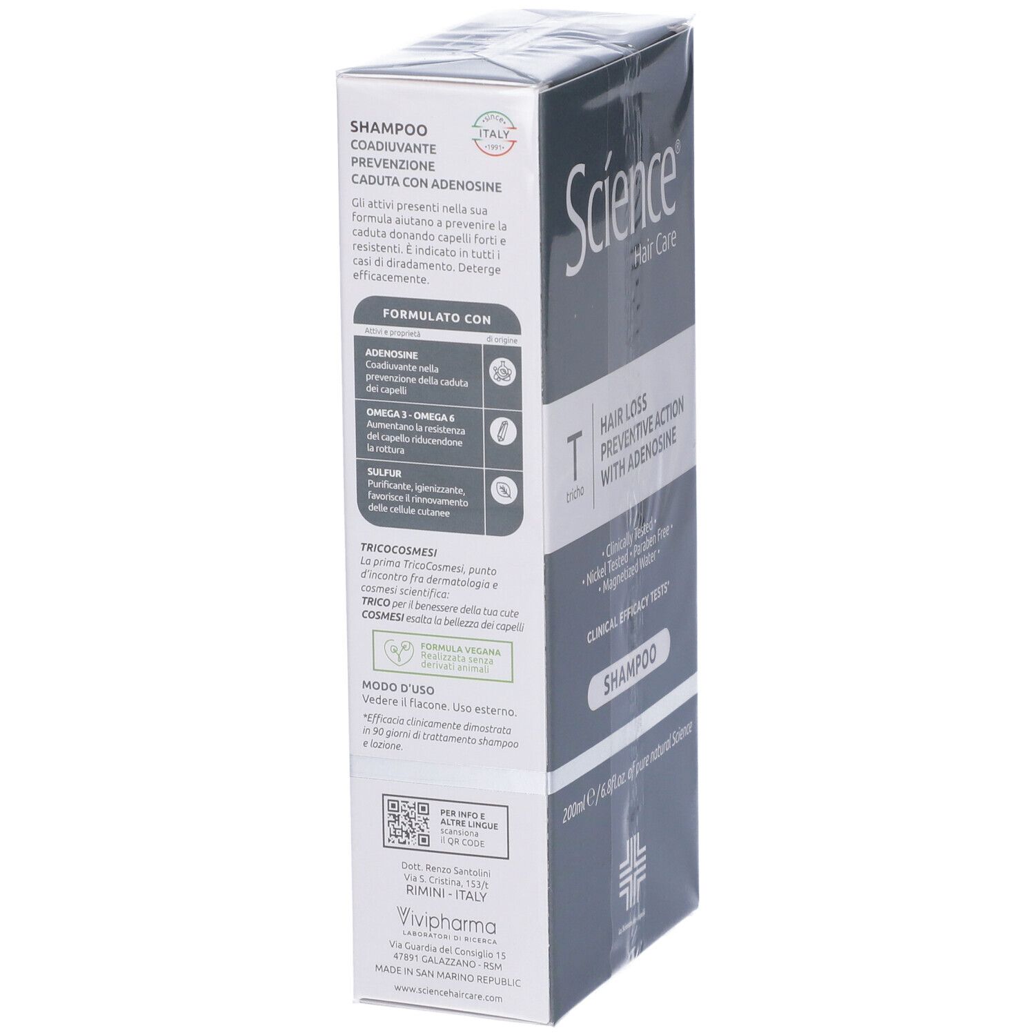 Science Hair Care Shampoo Anticaduta con Adenosine 200ml