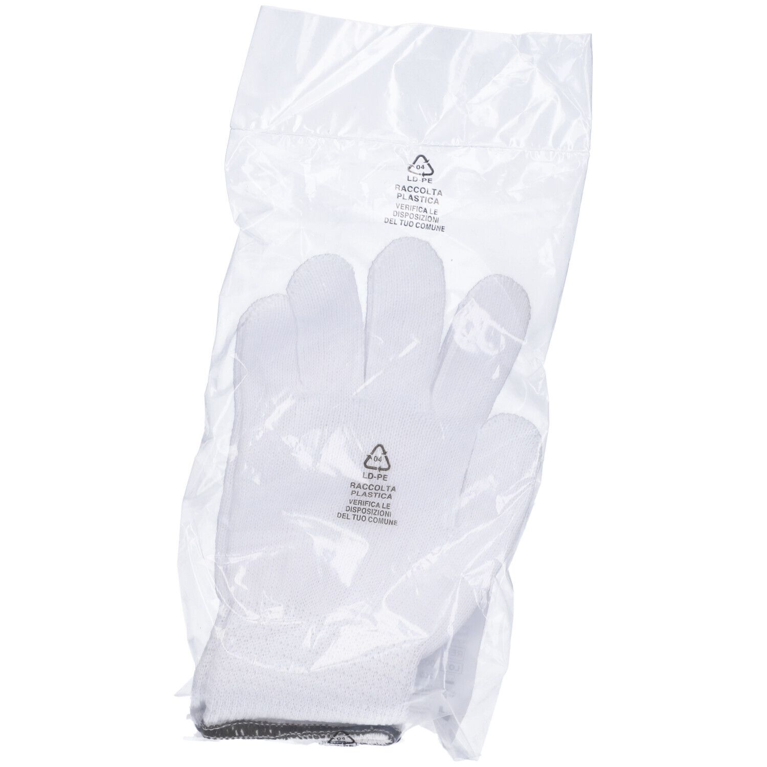 Guanto Di Filo Cotone 100% Bianco Per Allergie Dermatologiche 7,5 1 Paio