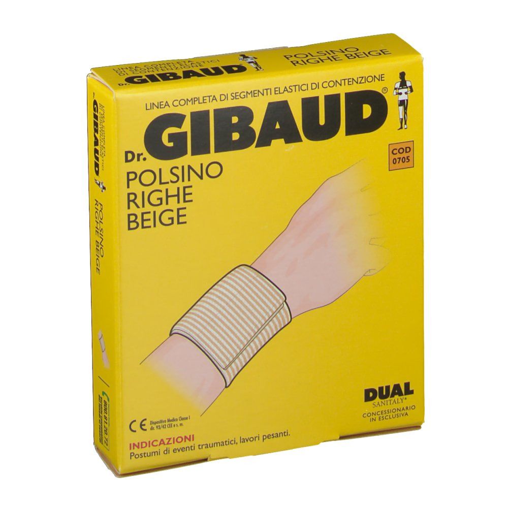 Dr. GIBAUD® Polsino Righe Beige 6 cm Taglia 0