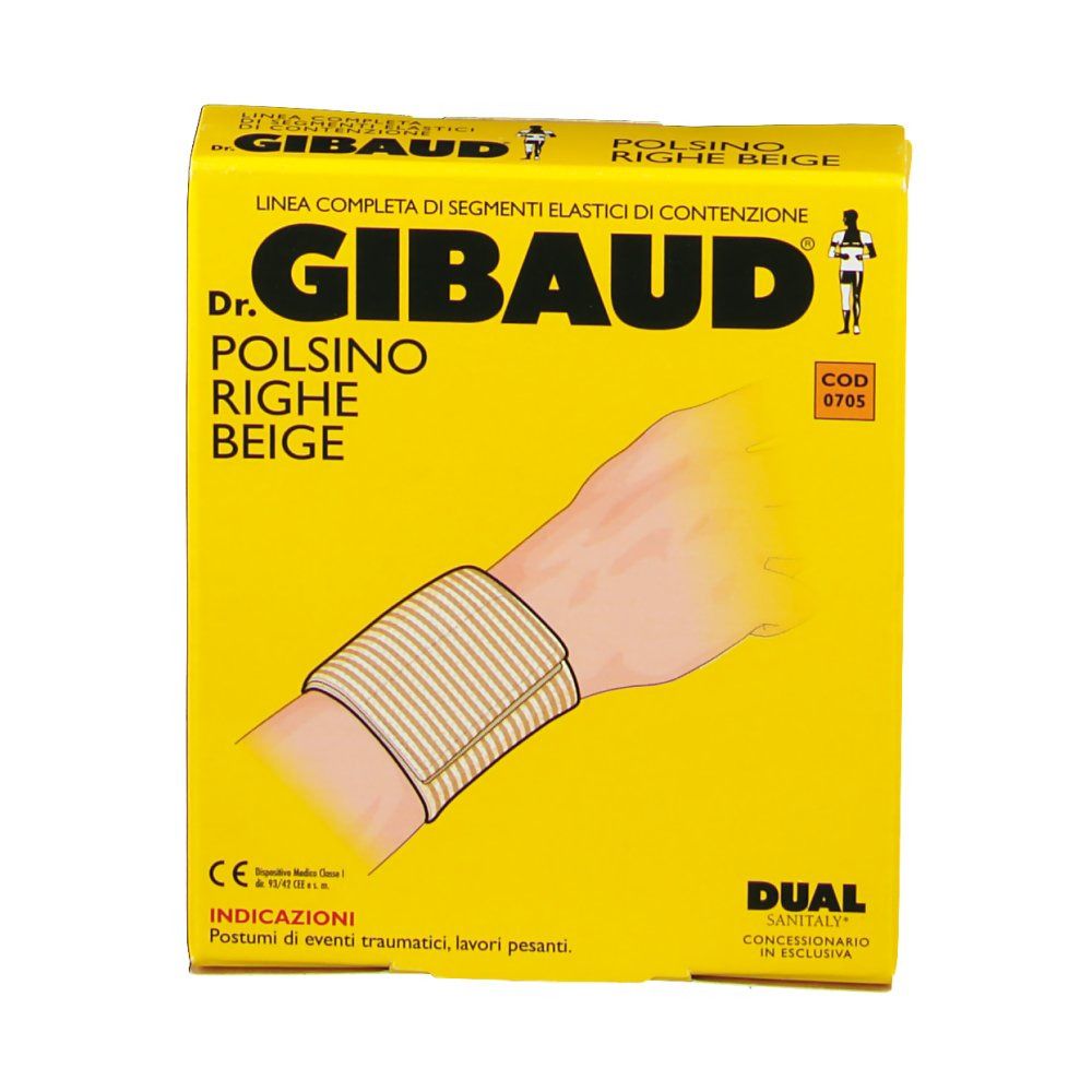 Dr. GIBAUD® Polsino Righe Beige 6 cm Taglia 1