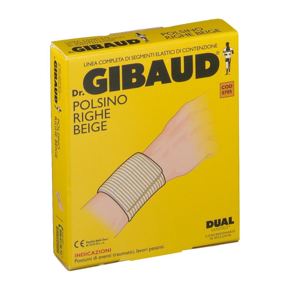 Dr. GIBAUD® Polsino Righe Beige 6 cm Taglia 2