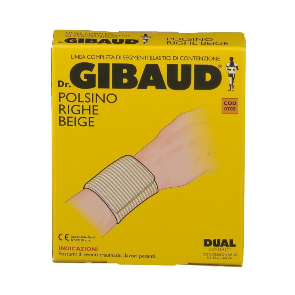 Dr. GIBAUD® Polsino Righe Beige 6 cm Taglia 2