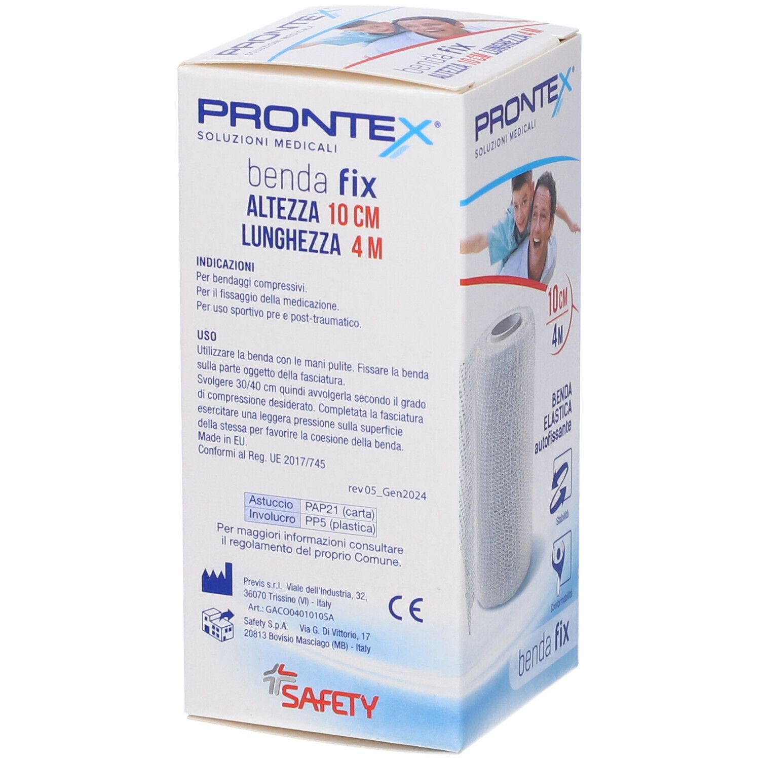PRONTEX® Benda Fix Elastica Autofissante 4 m x 10 cm