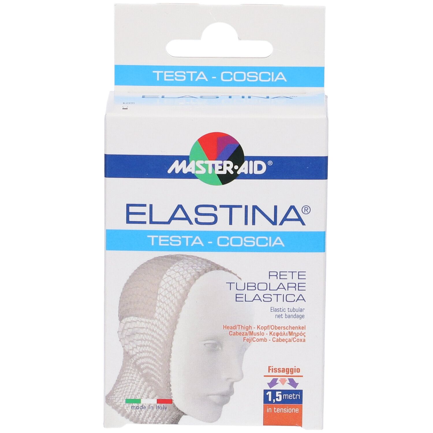 Rete Tubolare Elastica Ipoallergenica Master-Aid Elastina Testa/Coscia 1,5 Mt In Tensione Calibro 6 Cm