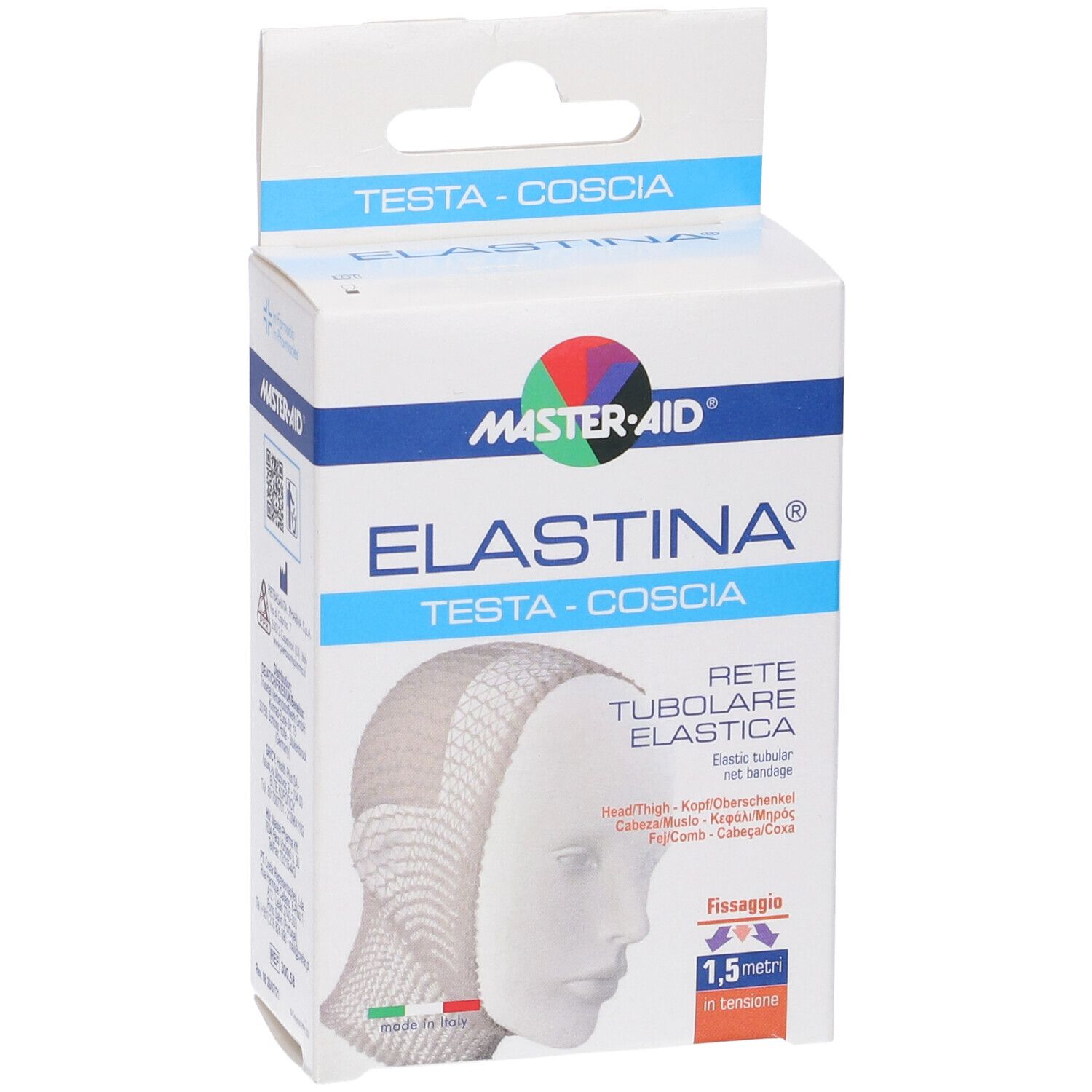 Rete Tubolare Elastica Ipoallergenica Master-Aid Elastina Testa/Coscia 1,5 Mt In Tensione Calibro 6 Cm