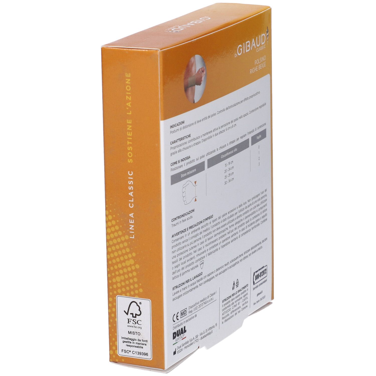Polsino A Righe Gibaud Colore Beige Misura 8 Cm Taglia 2