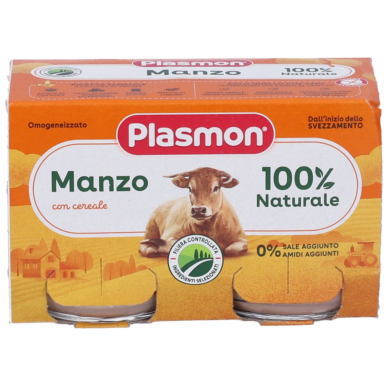 Omogeneizzati Plasmon omogeneizzati manzo carote 2 pezzi da 120 g