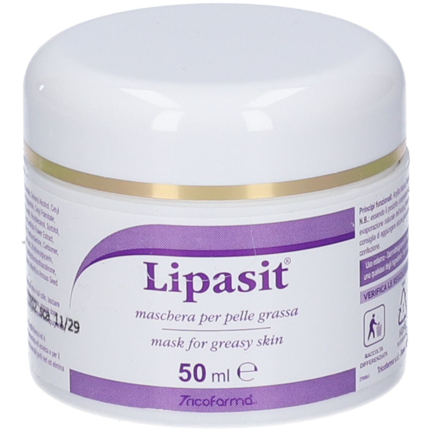Lipasit Maschera Pelli Grasse 50 Ml