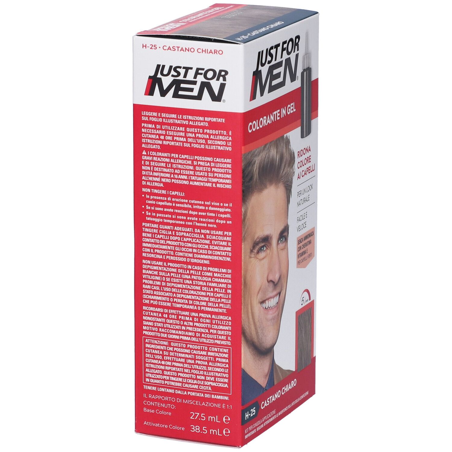 Just For Men Shampoo Colorante Tonalità H25 Castano Chiaro