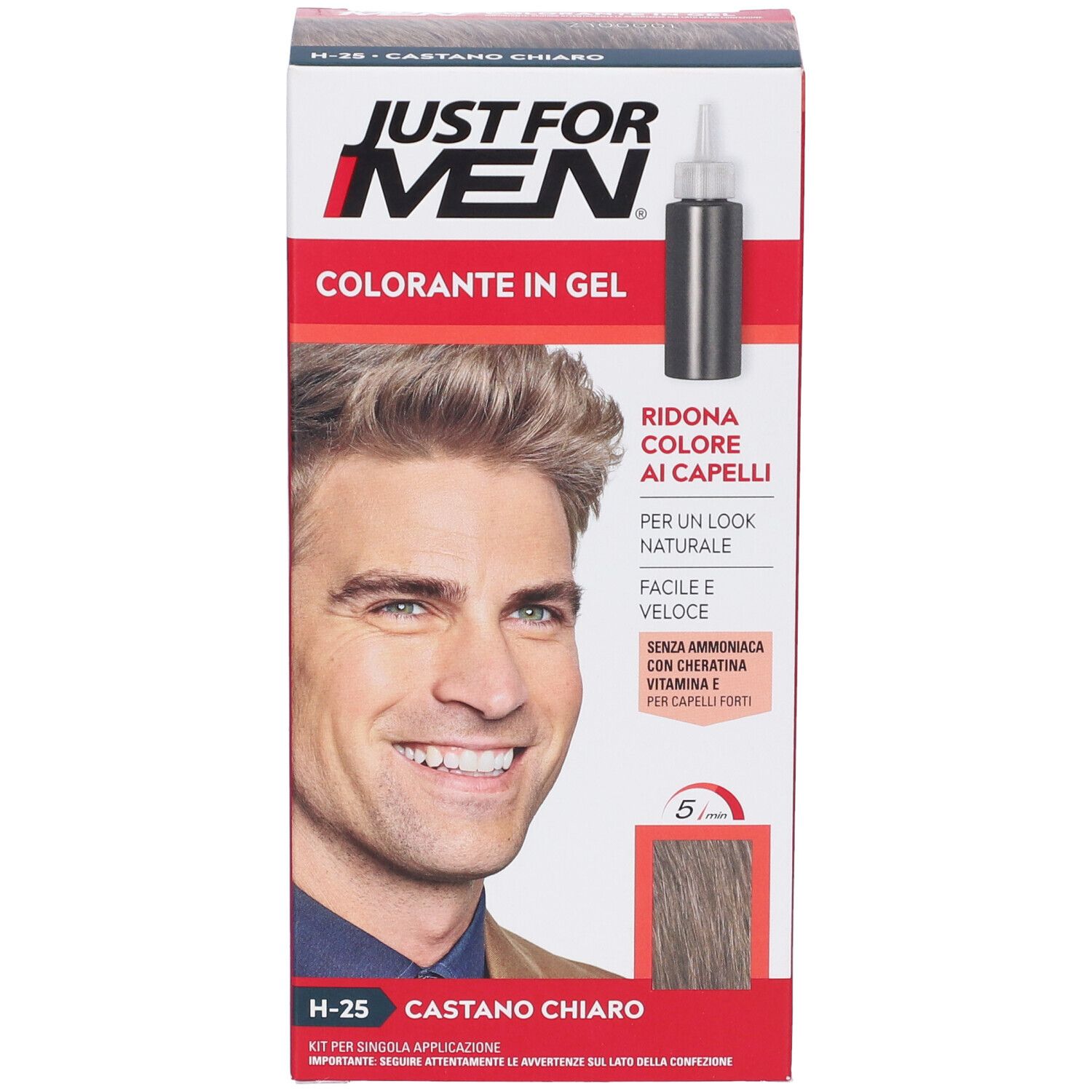 Just For Men Shampoo Colorante Tonalità H25 Castano Chiaro