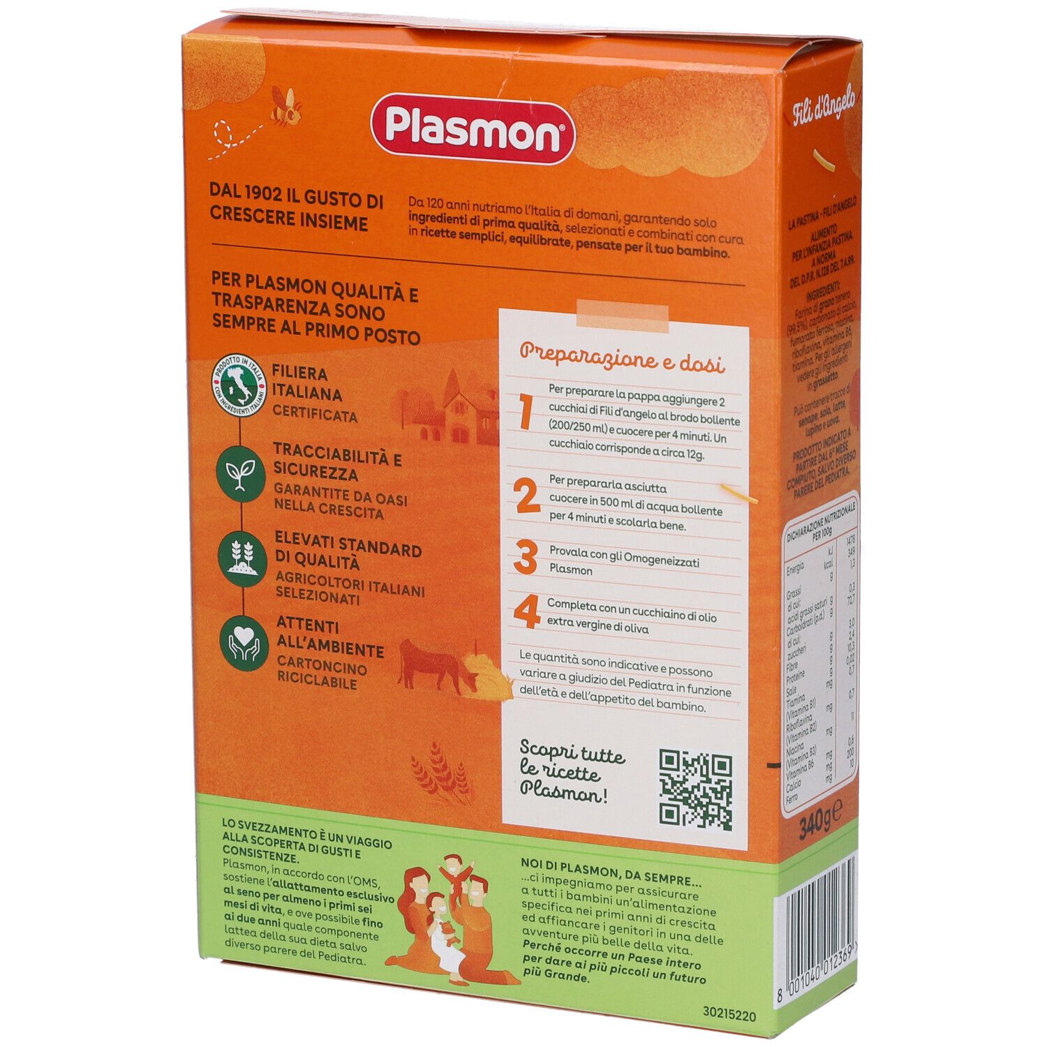 Pastina Fili d'Angelo Plasmon® 340 g